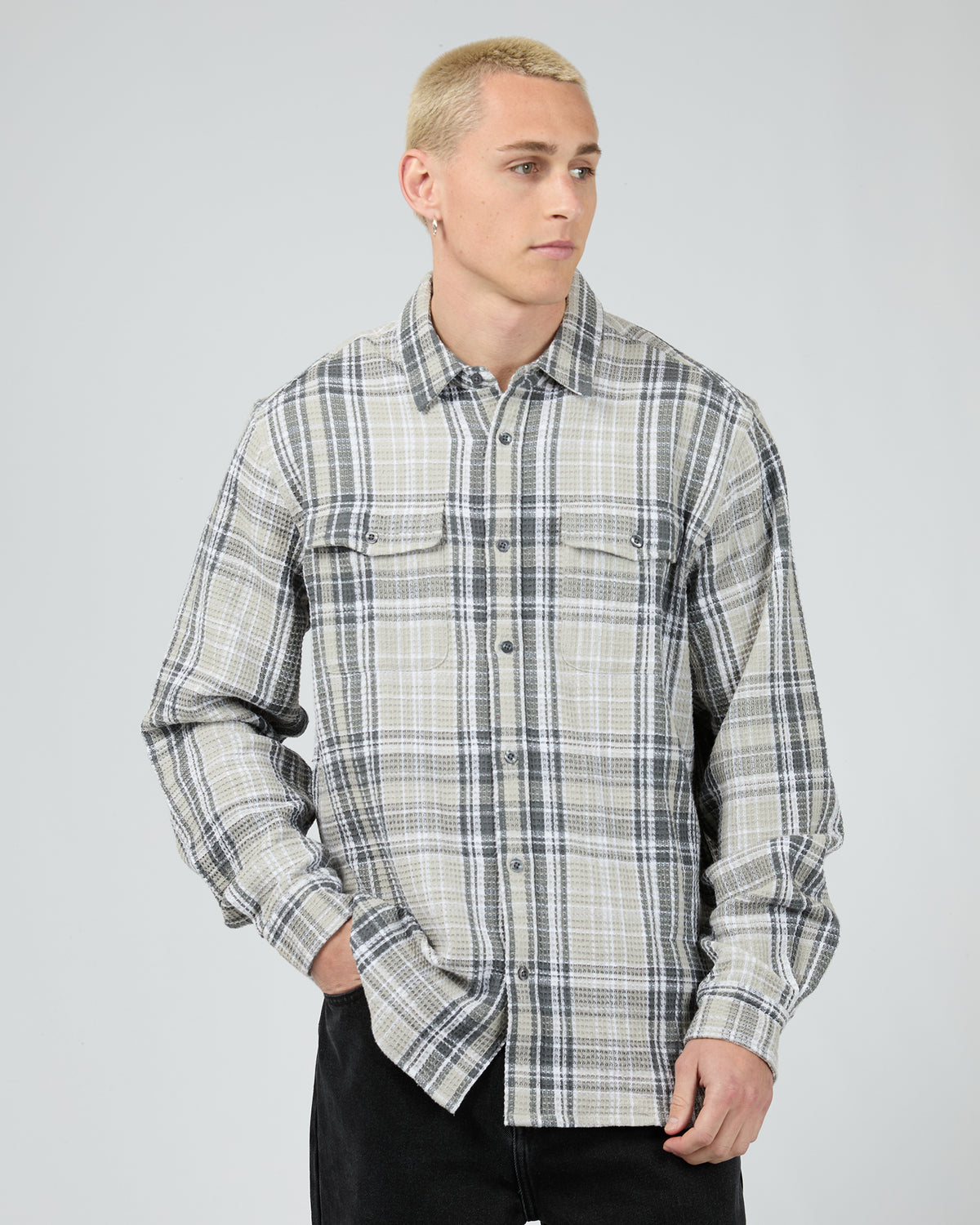 Check Waffle Shirt Multicoloured