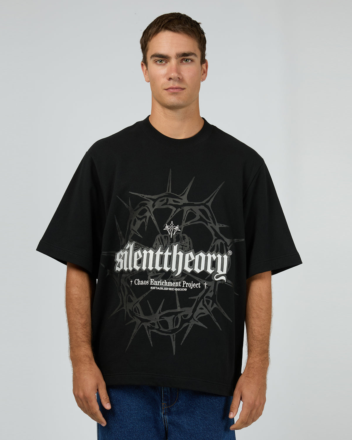 Chaos Fleece Tee Black