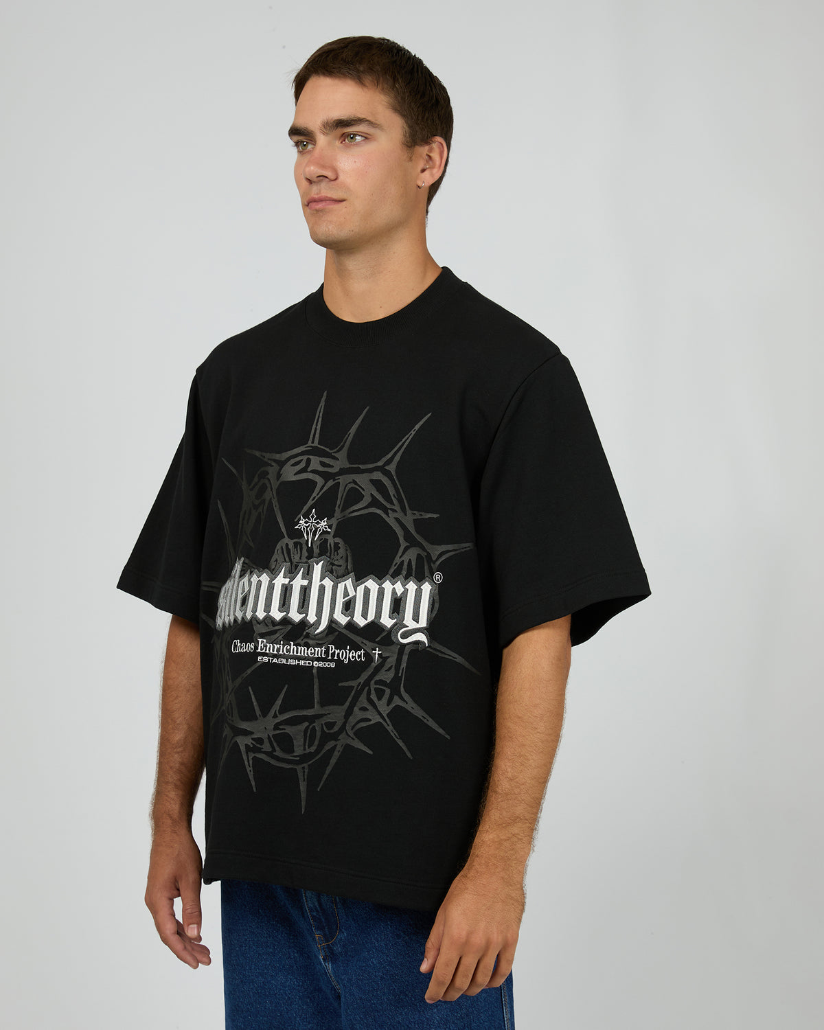 Chaos Fleece Tee Black