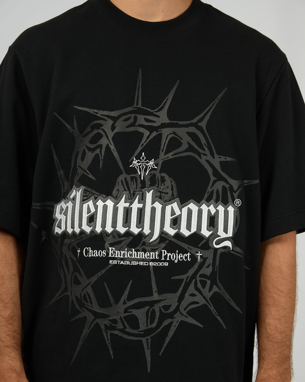 Chaos Fleece Tee Black