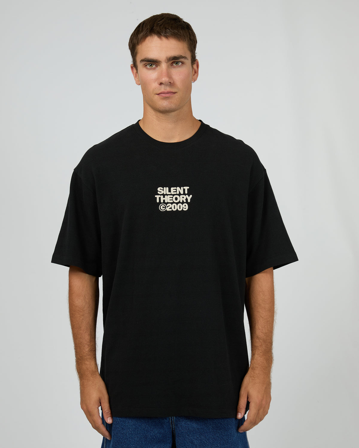 Textured Emb Tee Black