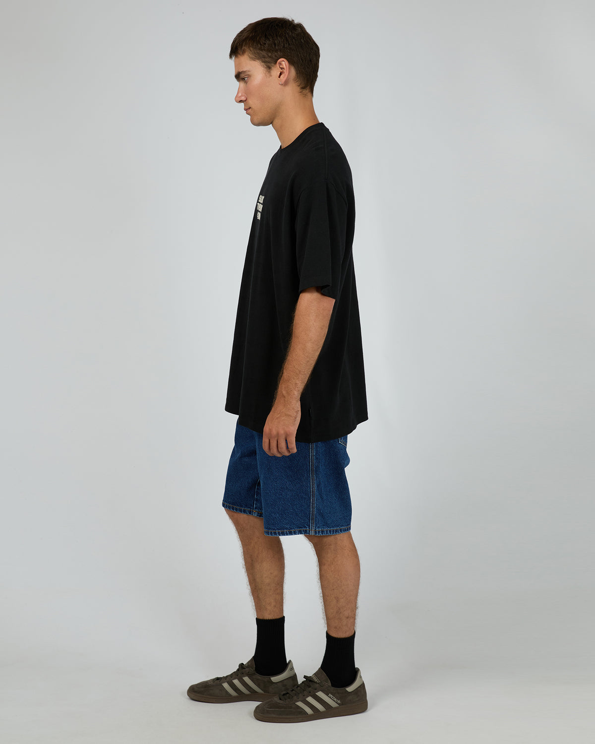 Textured Emb Tee Black