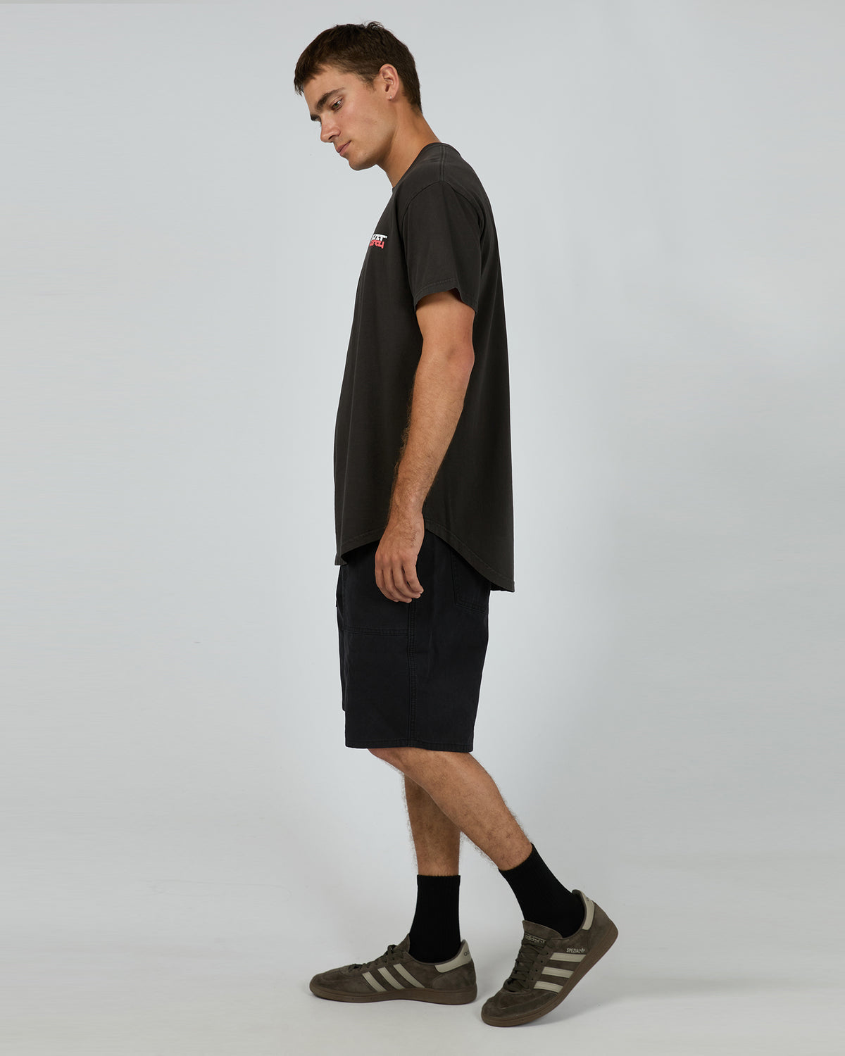 Rail Scoop Tee Charcoal