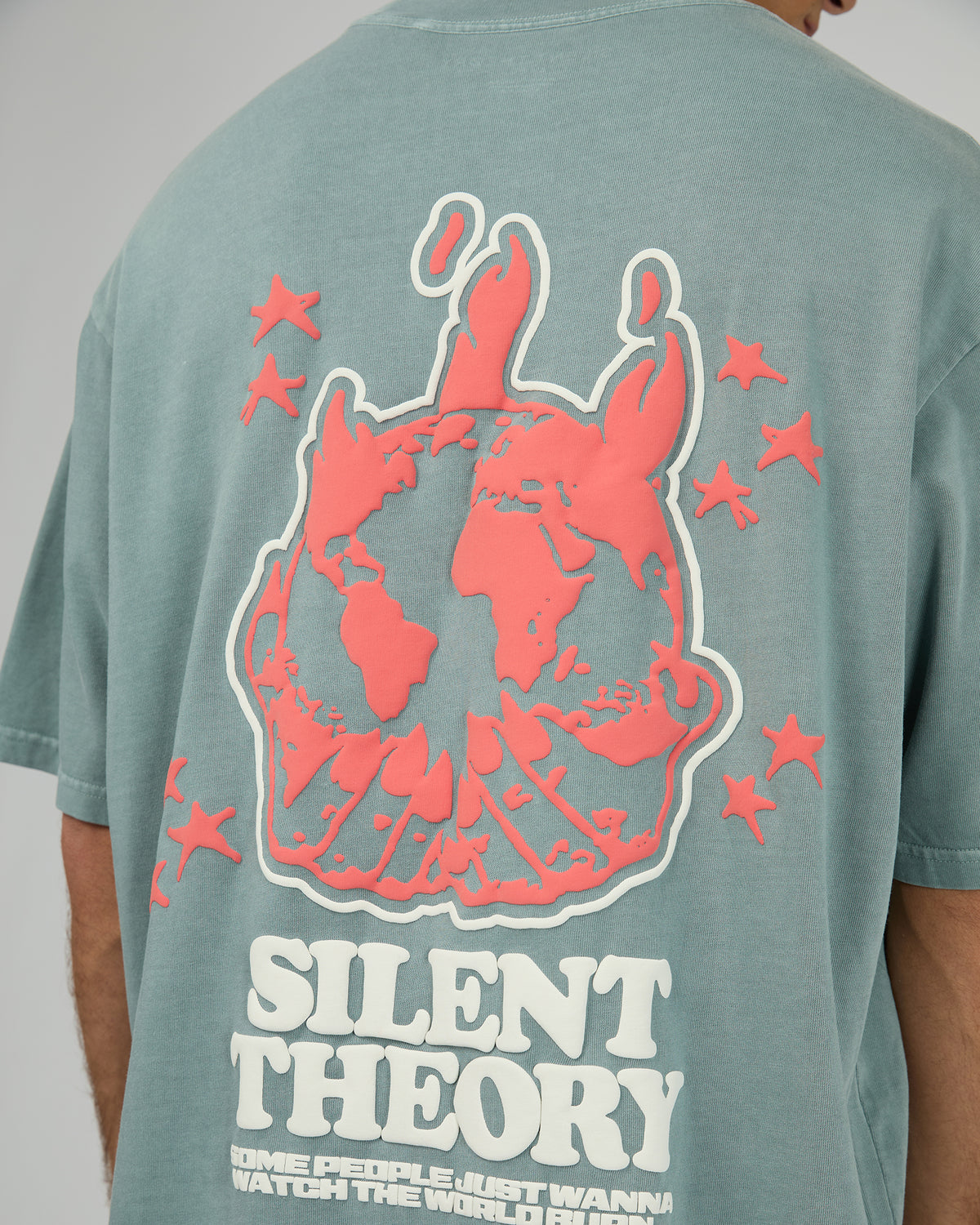 World Burn Box Tee Steel