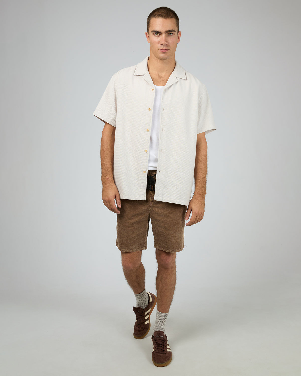 Vacay Textured Short Sleeve Shirt Natural