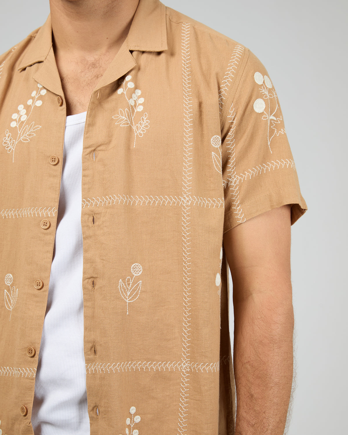 Plains Short Sleeve Shirt Tan