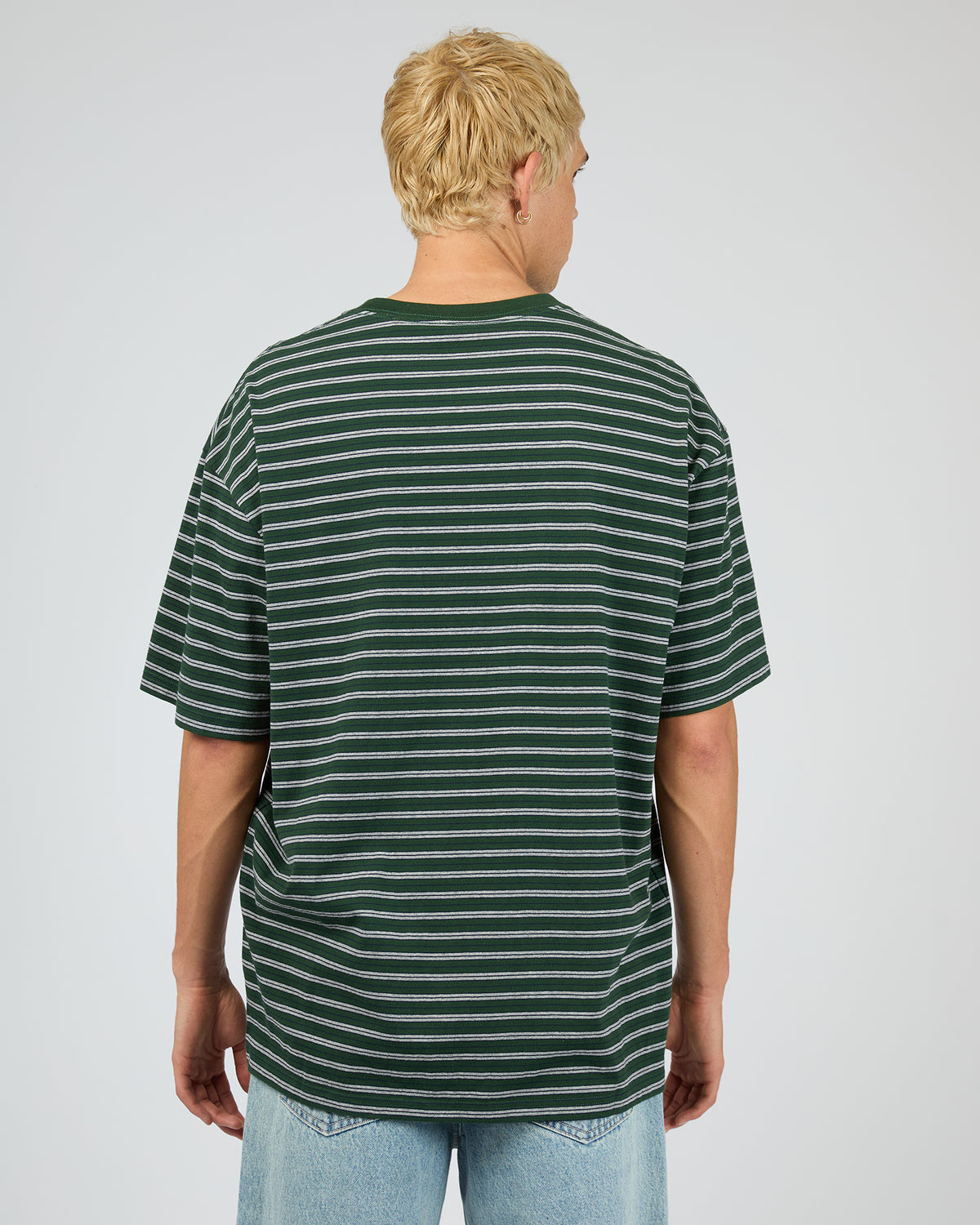 Staple Stripe Tee Green