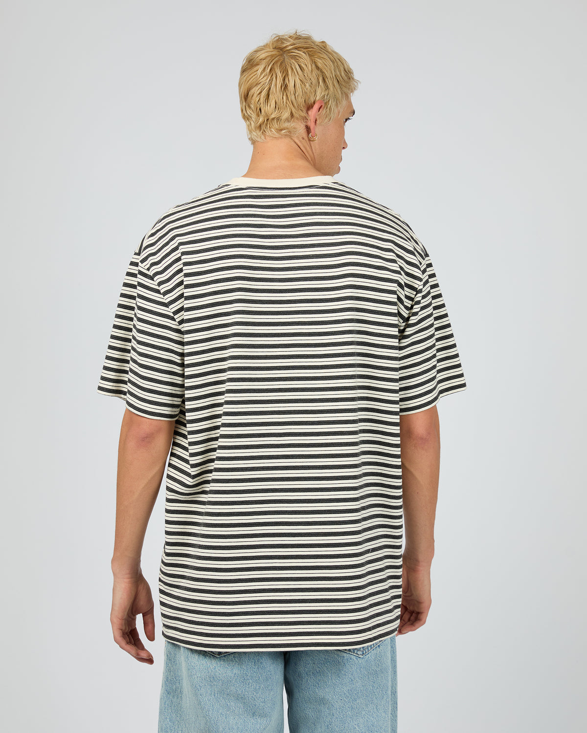 Staple Stripe Tee White