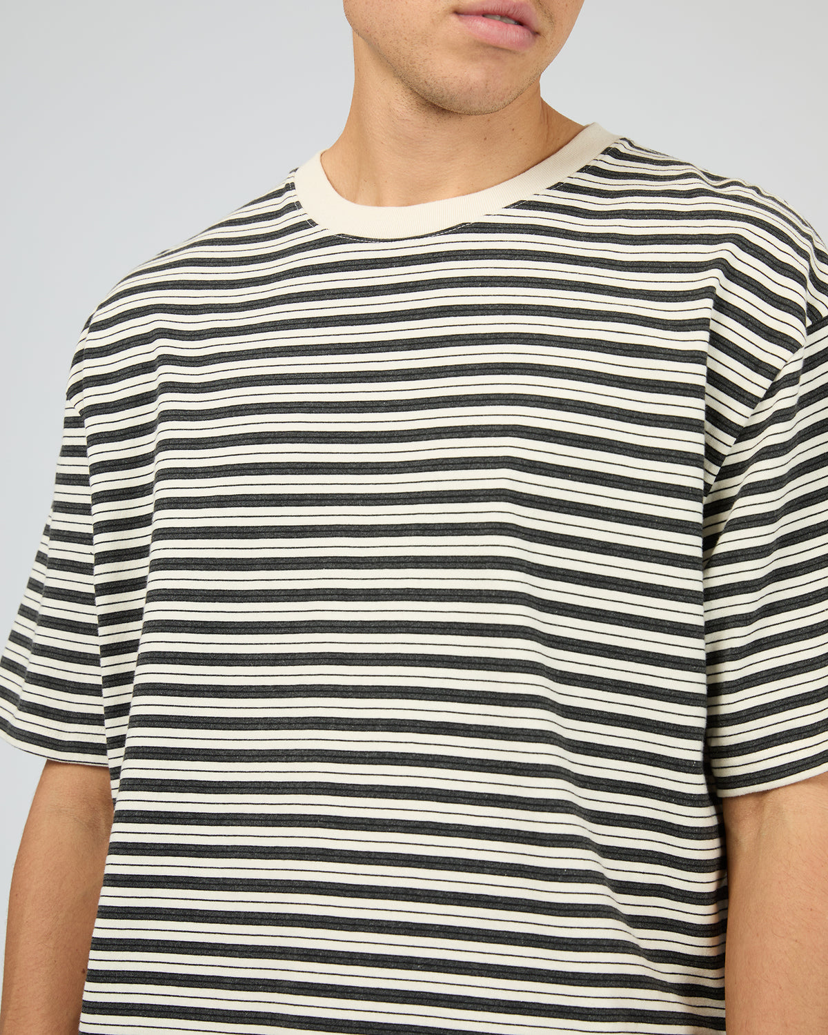 Staple Stripe Tee White