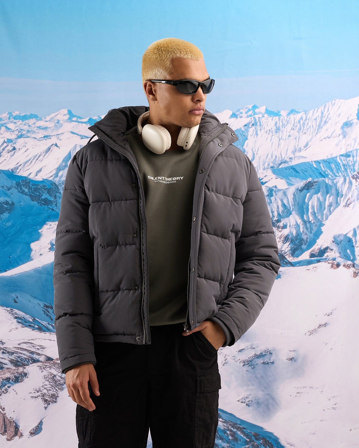 Movement Puffer Jacket Charcoal