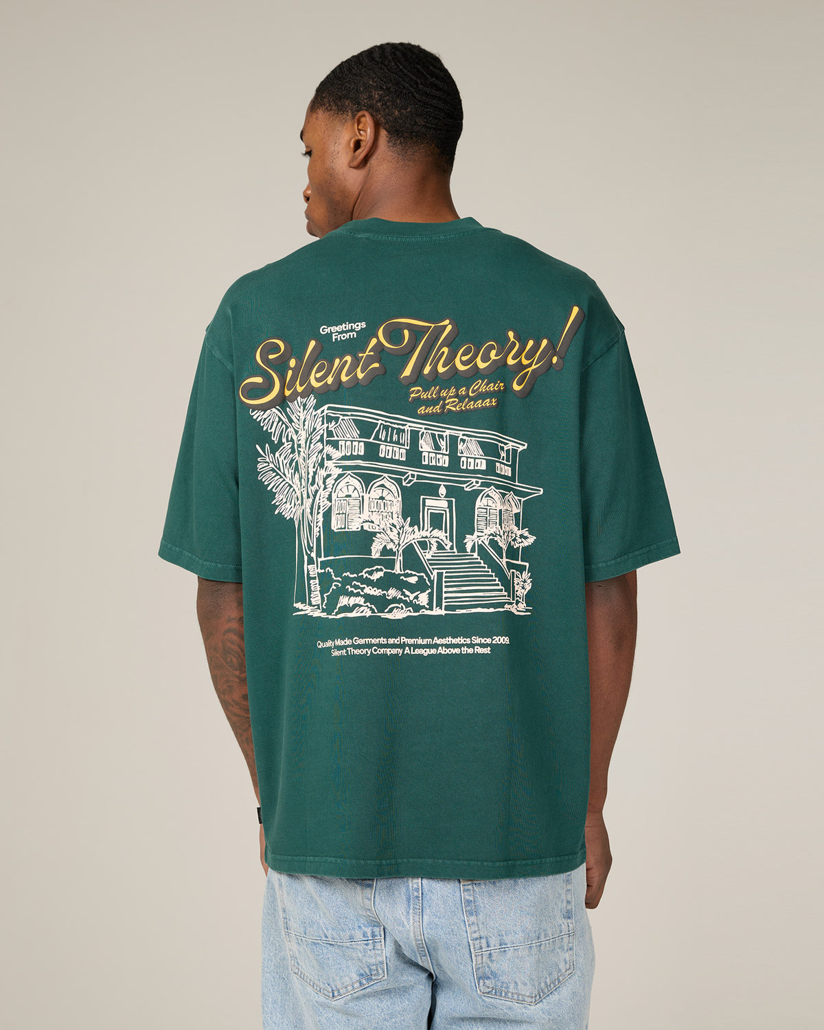 Pull Up A Chair Tee Green