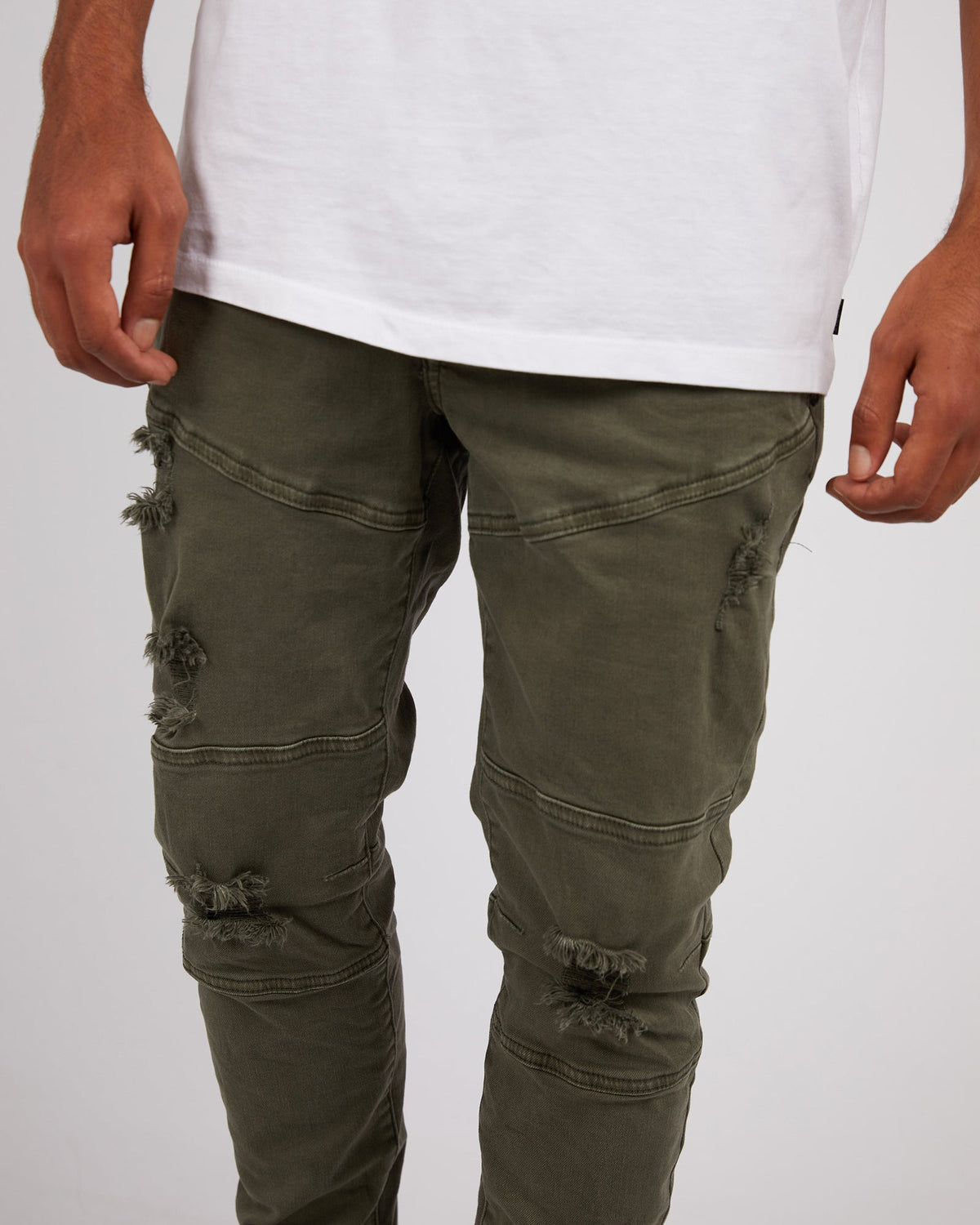 Soho Jean Trashed Khaki