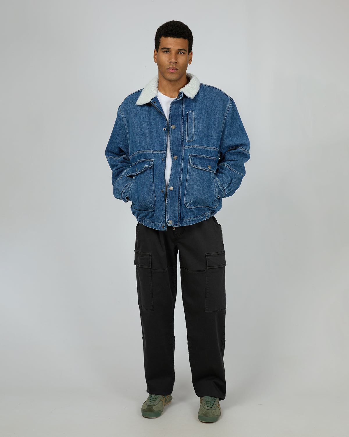 Harry Sherpa Jacket Blue