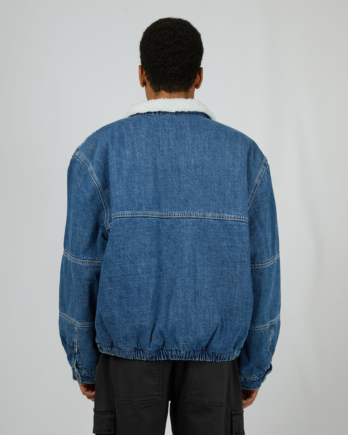 Harry Sherpa Jacket Blue