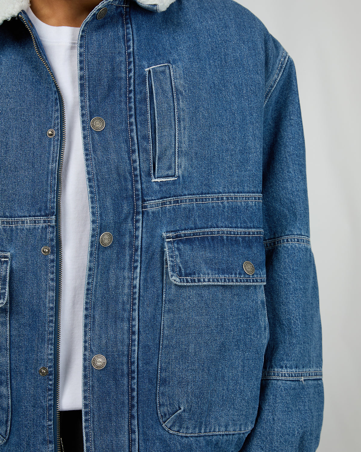 Harry Sherpa Jacket Blue
