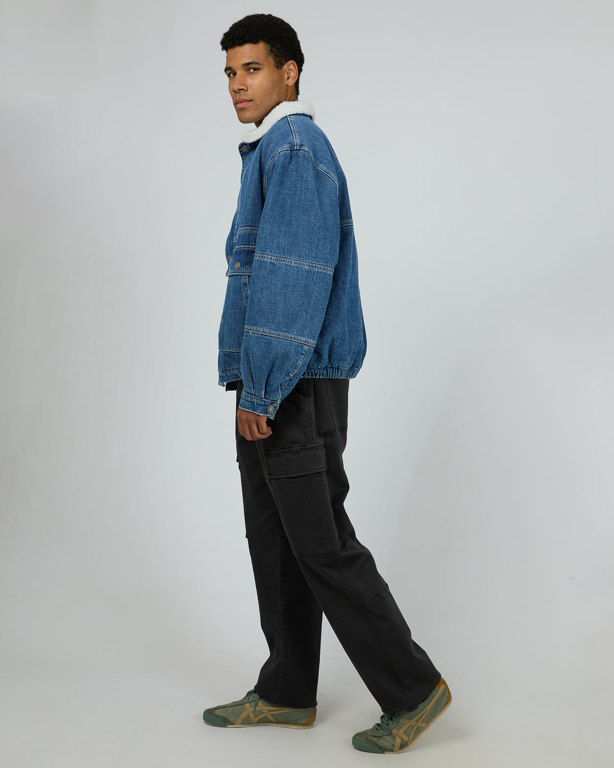 Harry Sherpa Jacket Blue