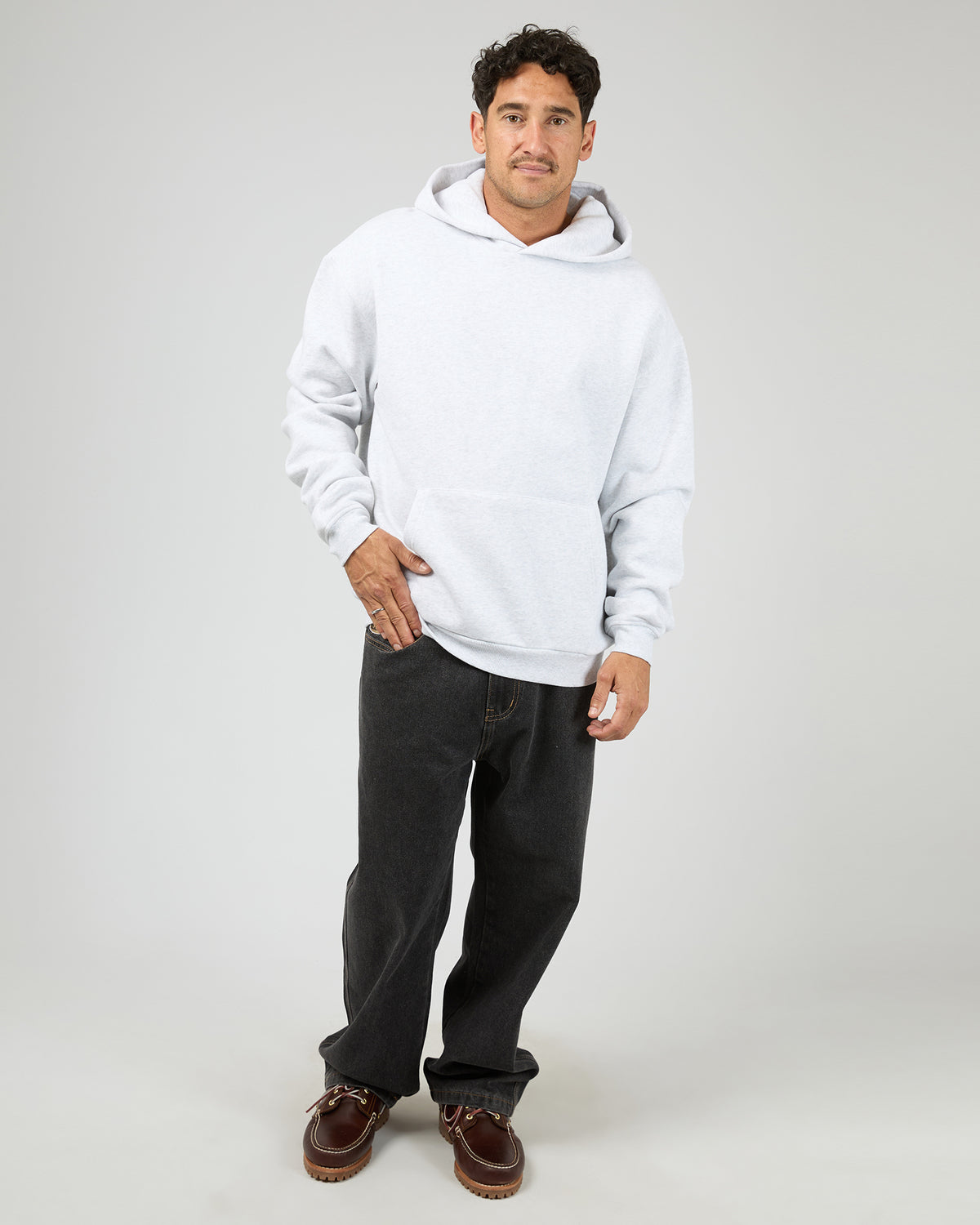 Box Hoodie Grey Marle
