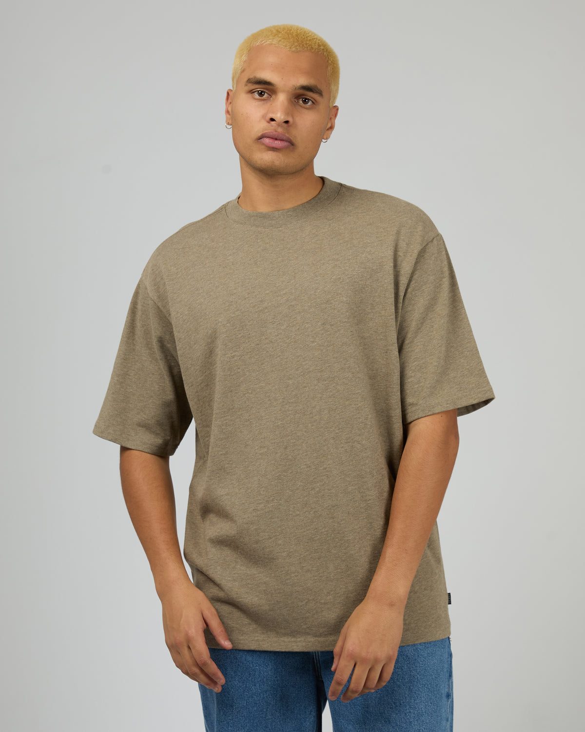 Heavy Weight Tee Brown Marle