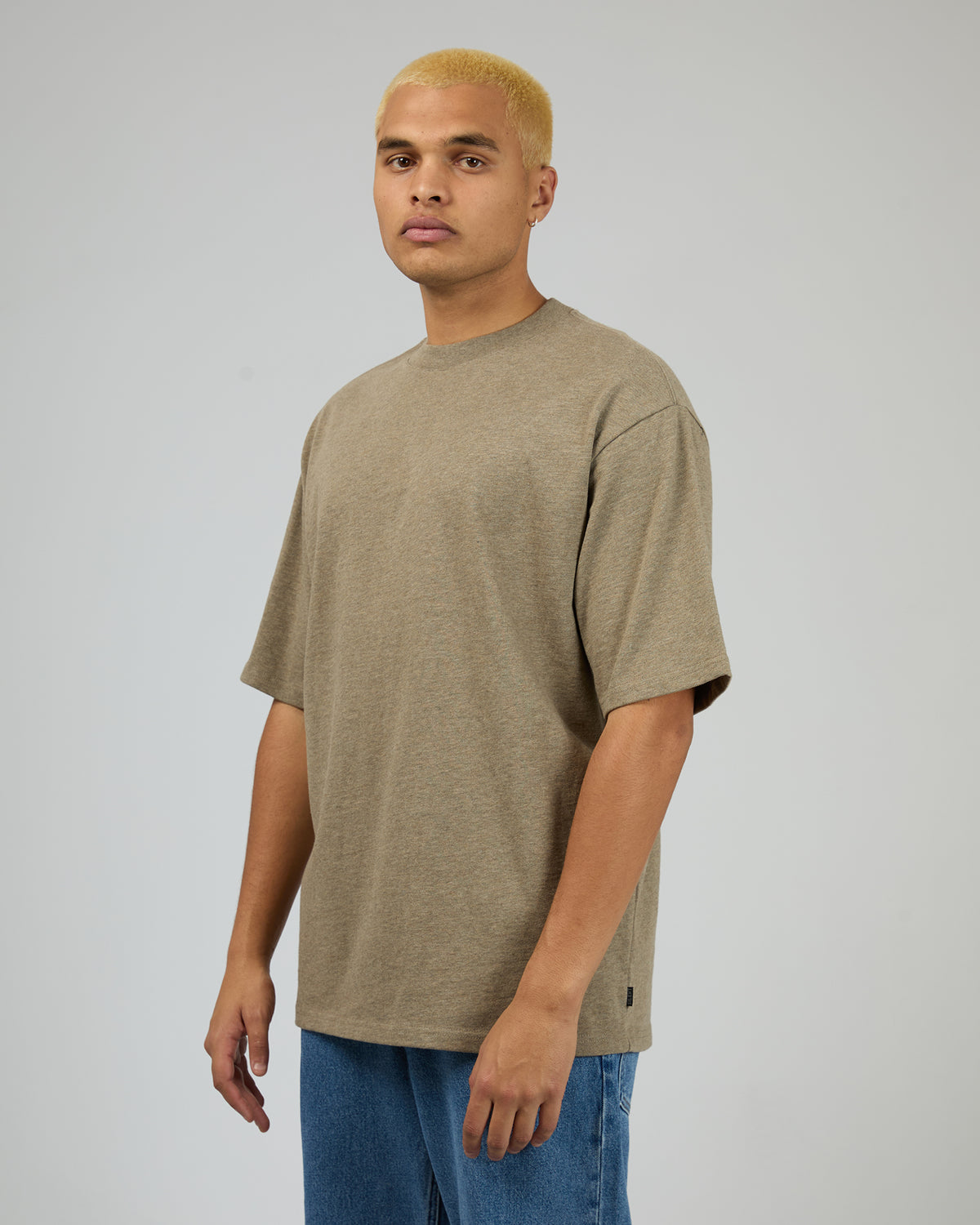Heavy Weight Tee Brown Marle