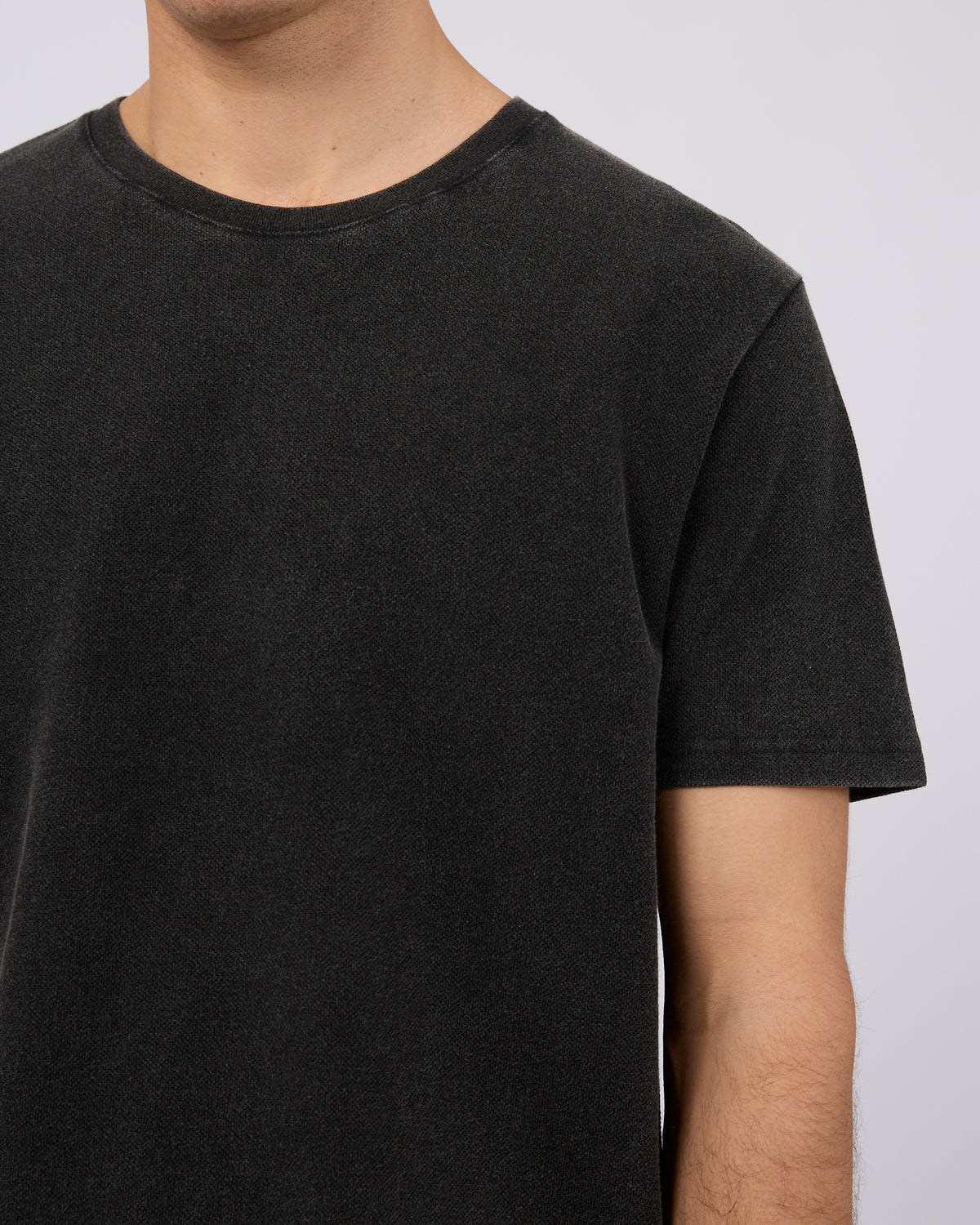 Pique Tee Washed Black