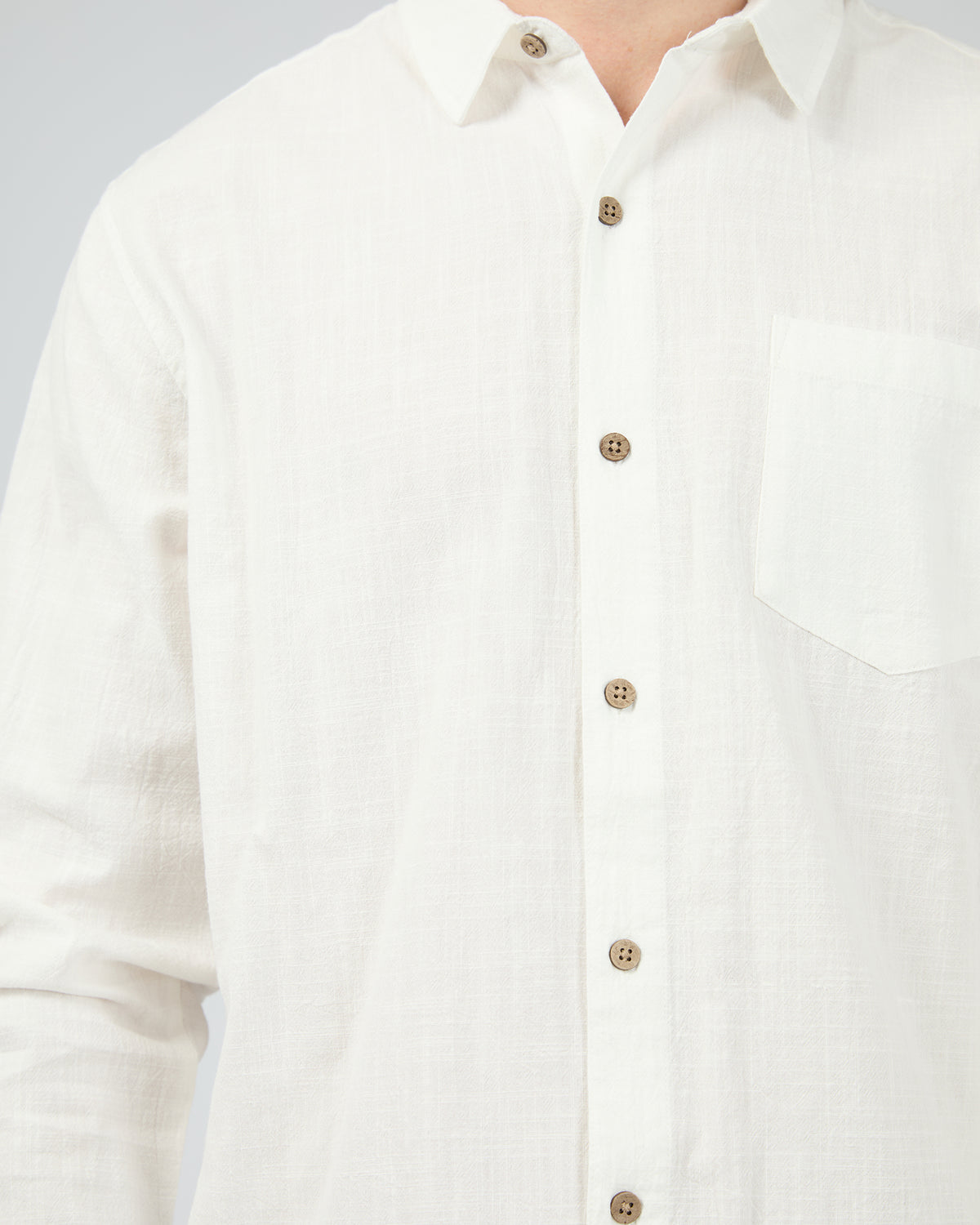 Texture Ls Shirt White