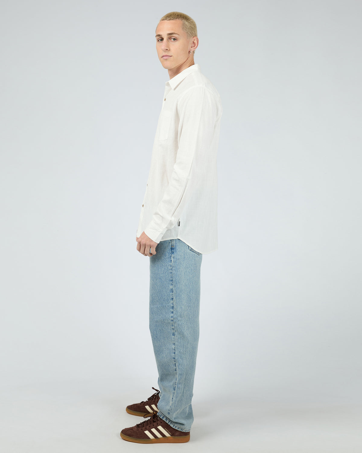 Texture Ls Shirt White