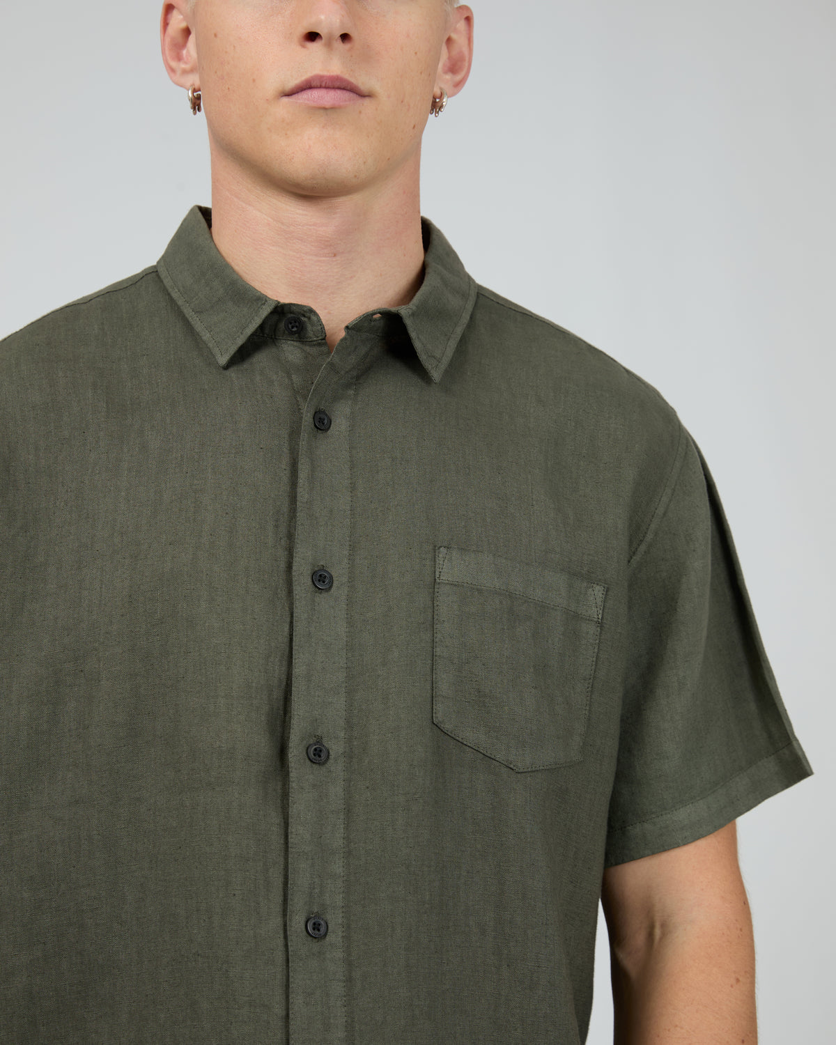 Linen Short Sleeve Shirt II Khaki