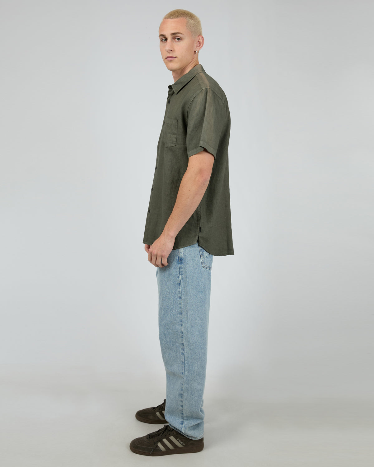 Linen Short Sleeve Shirt II Khaki