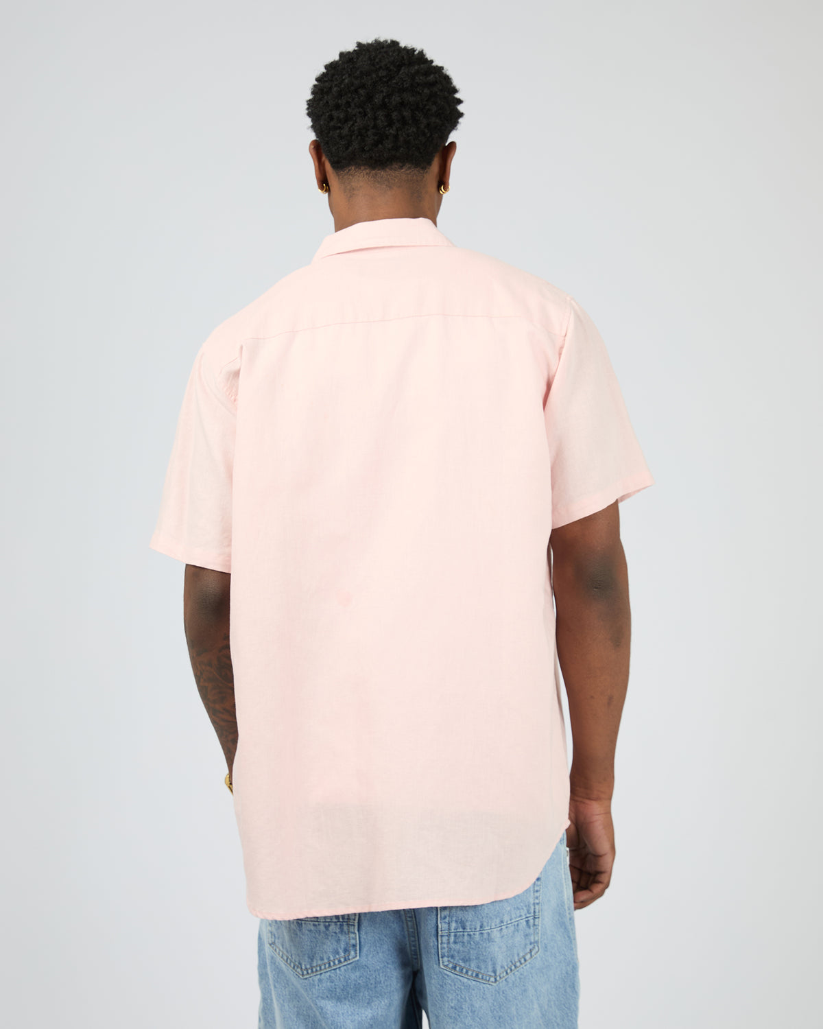 Linen Short Sleeve Shirt II Pink