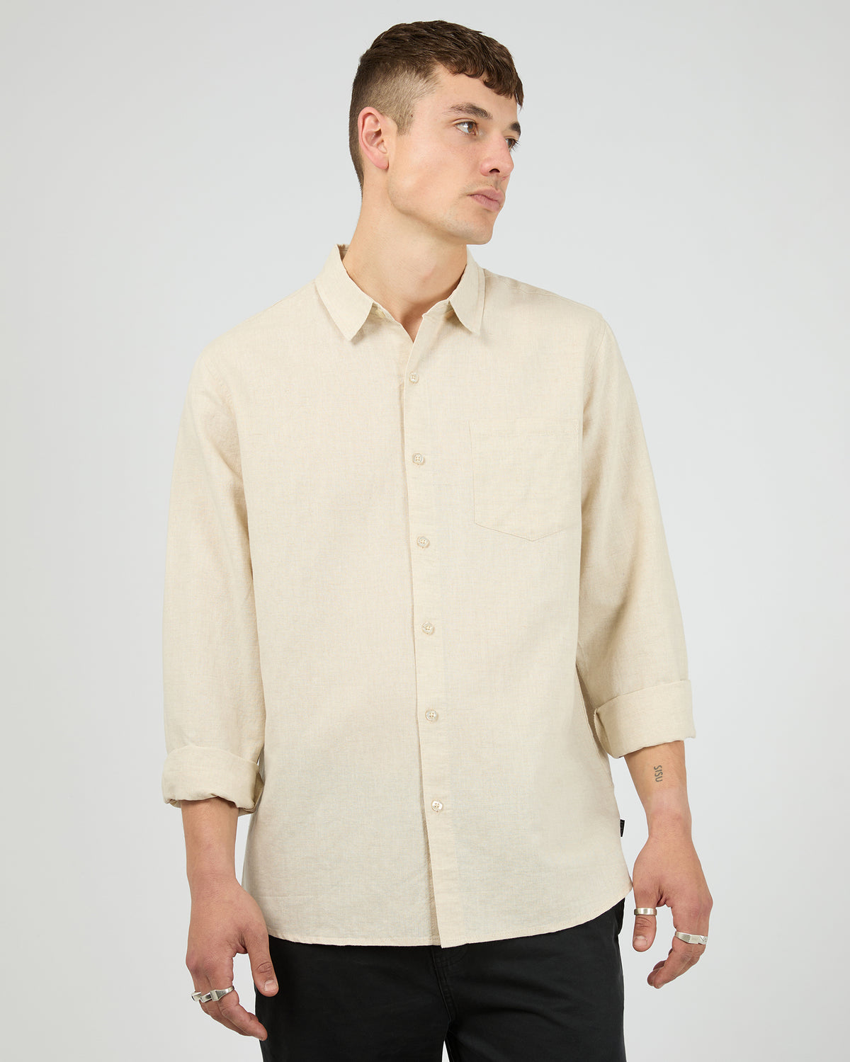 Linen Long Sleeve Shirt II Natural