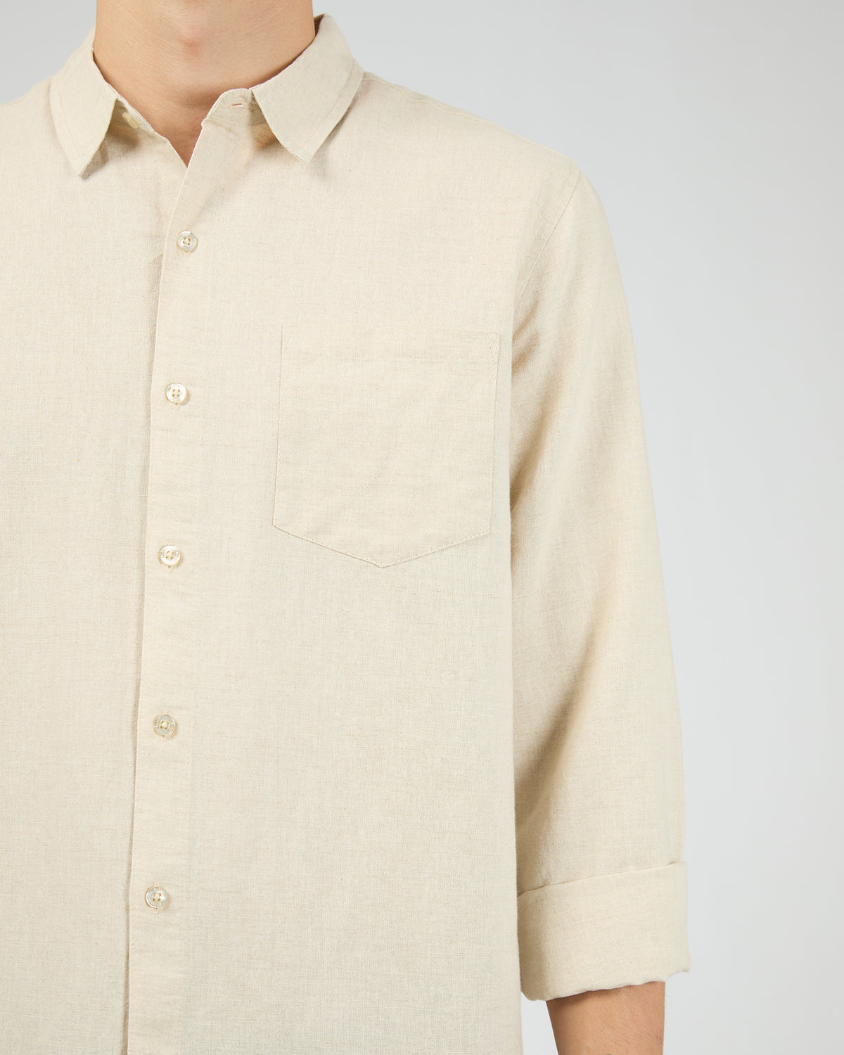 Linen Long Sleeve Shirt II Natural