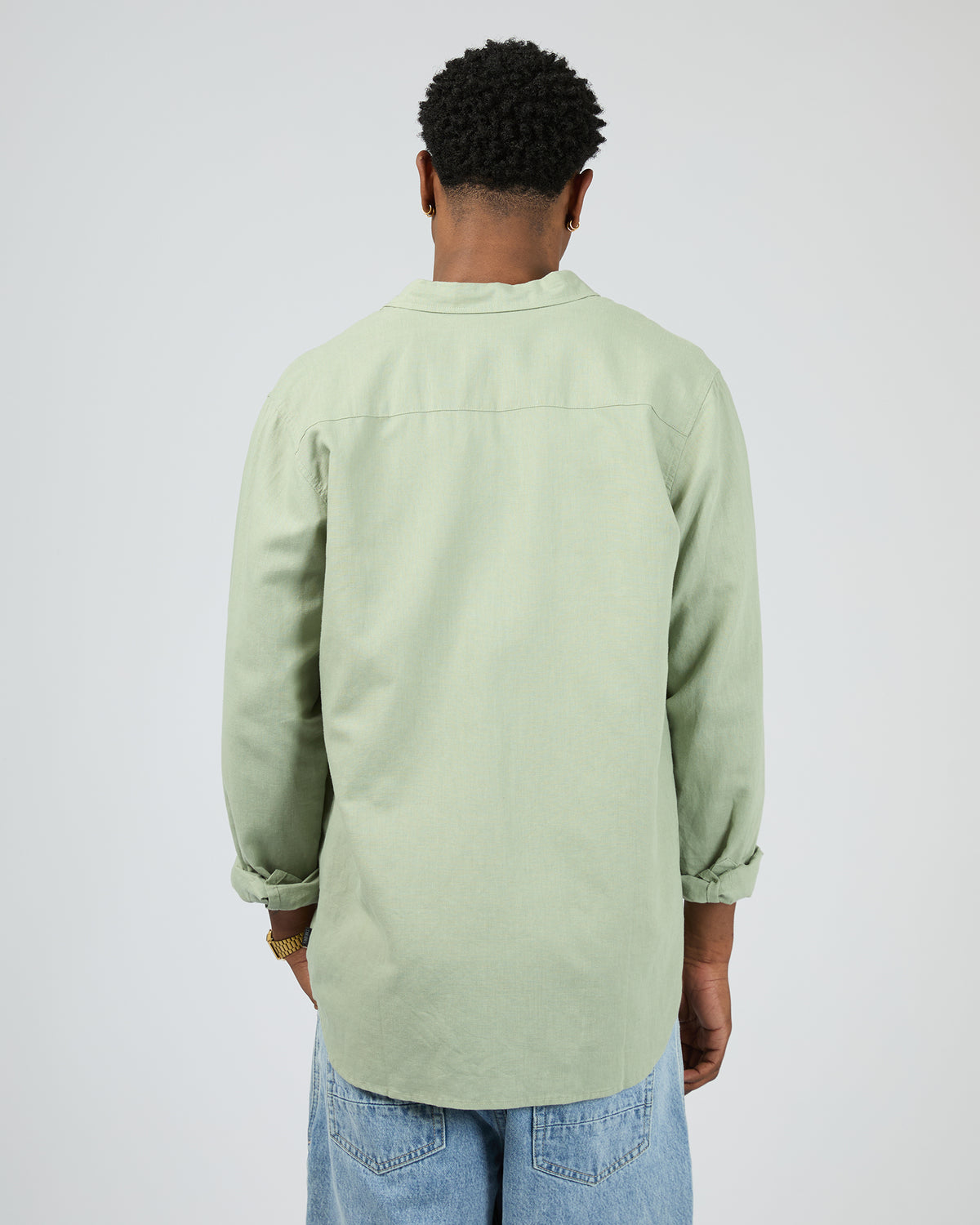 Linen Long Sleeve Shirt II Sage