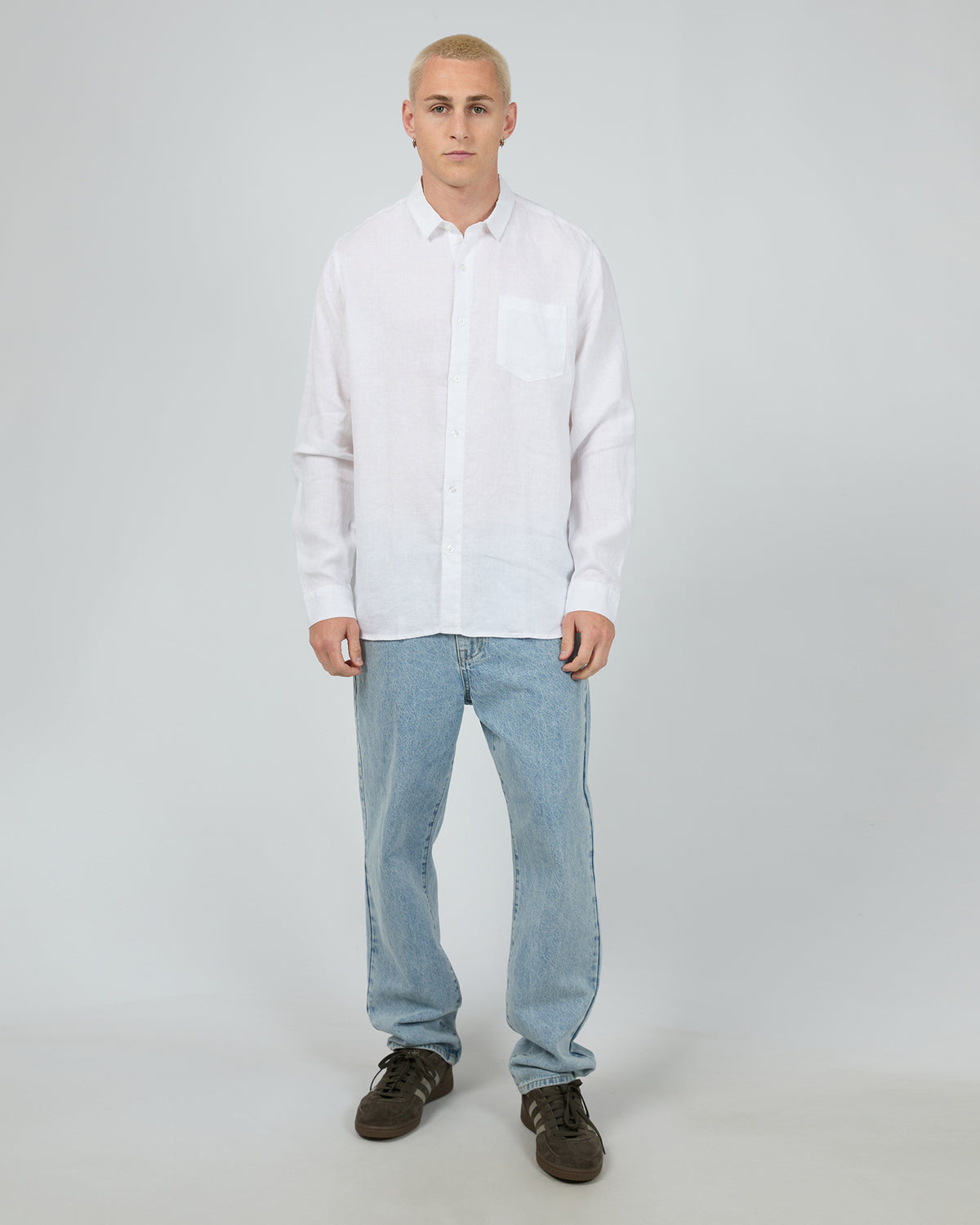 Linen Long Sleeve Shirt II White
