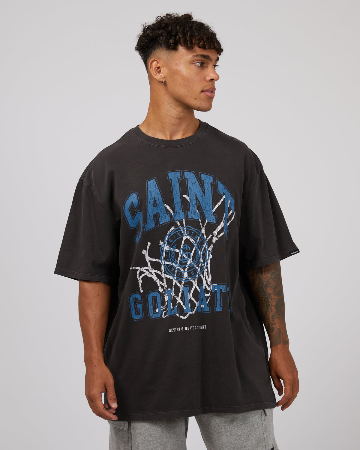 Net Tee Washed Black