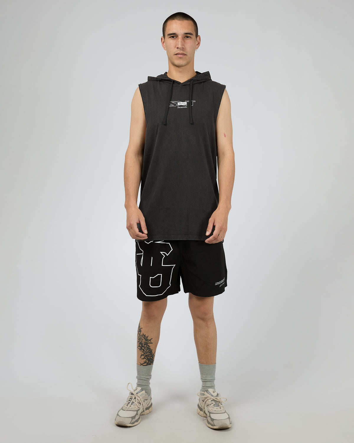 Ever Hooded Muscle Washed Black