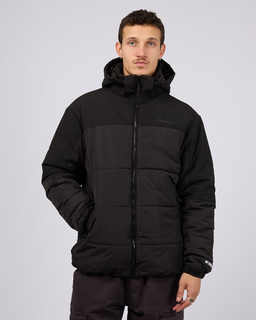 Optima Puffer Jacket Black Edge Clothing