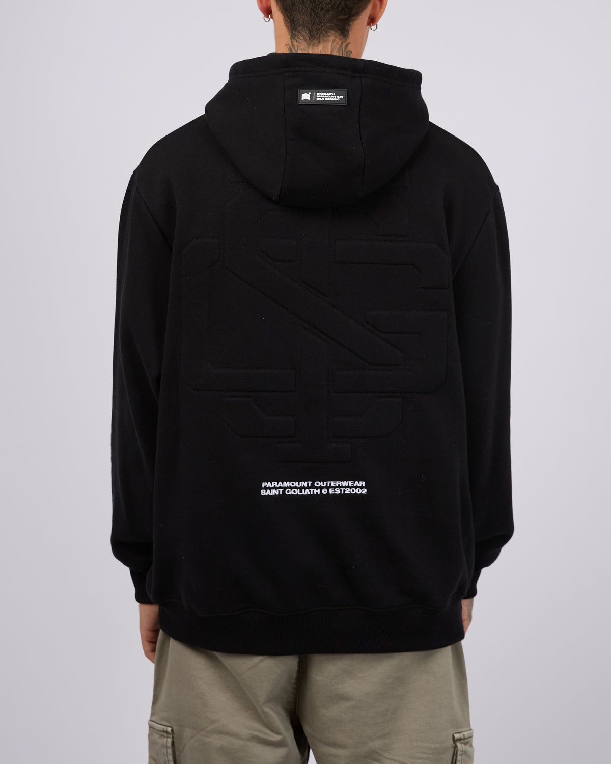 Raised Hoodie Black