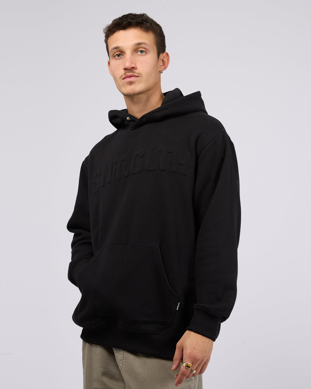 Raised Hoodie Black