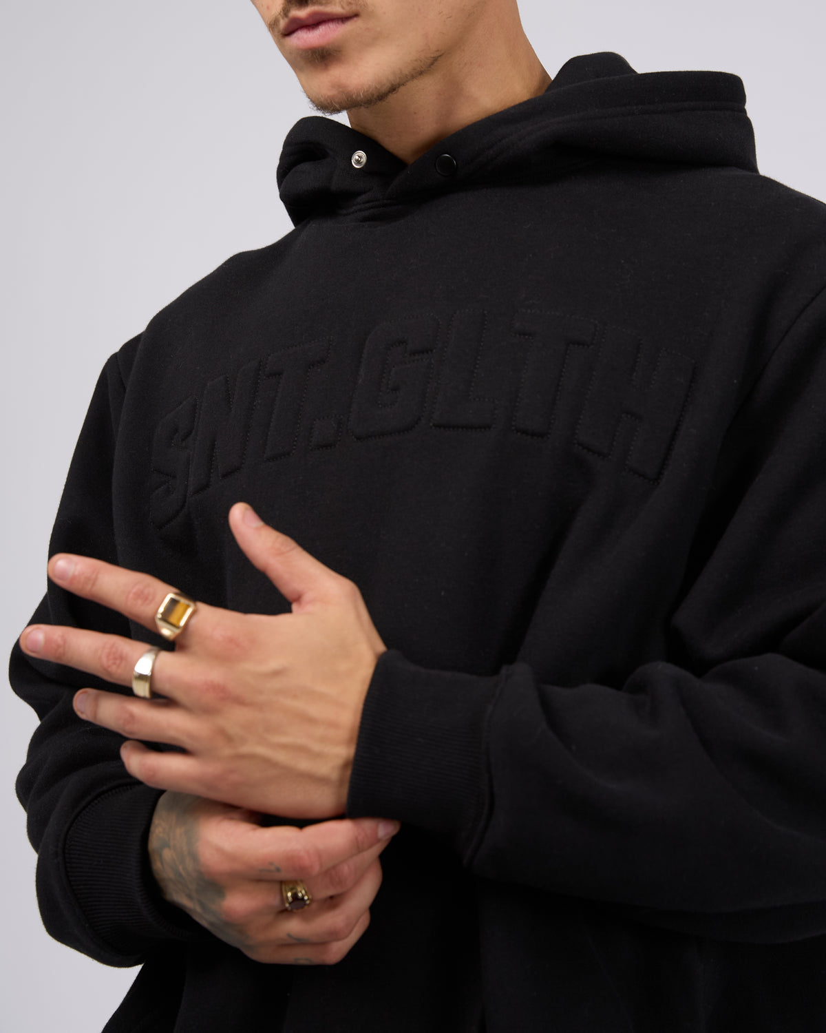 Raised Hoodie Black