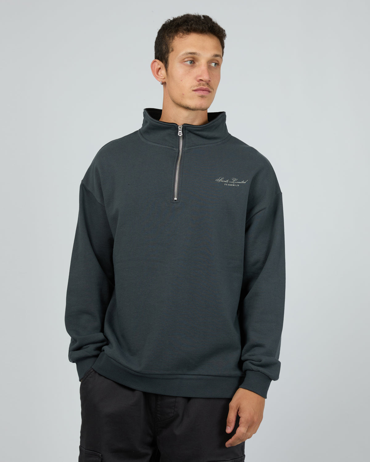 Saints Ltd Qtr Zip Steel Blue