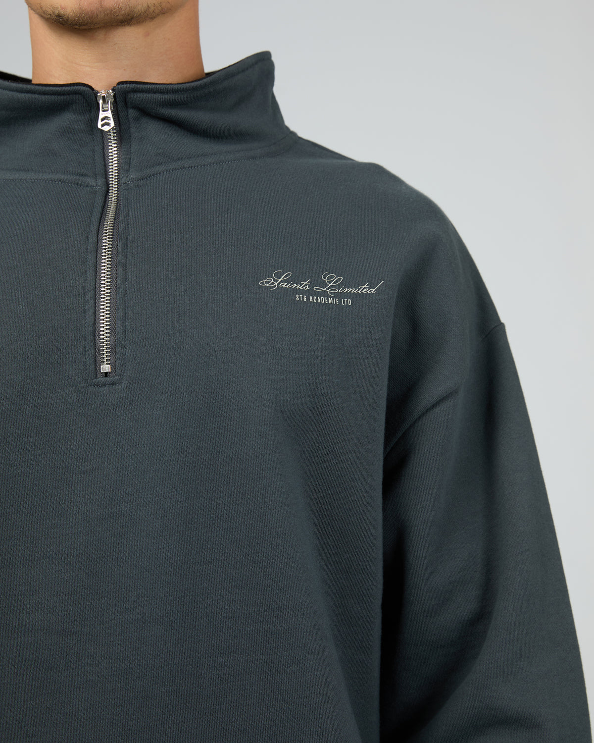 Saints Ltd Qtr Zip Steel Blue