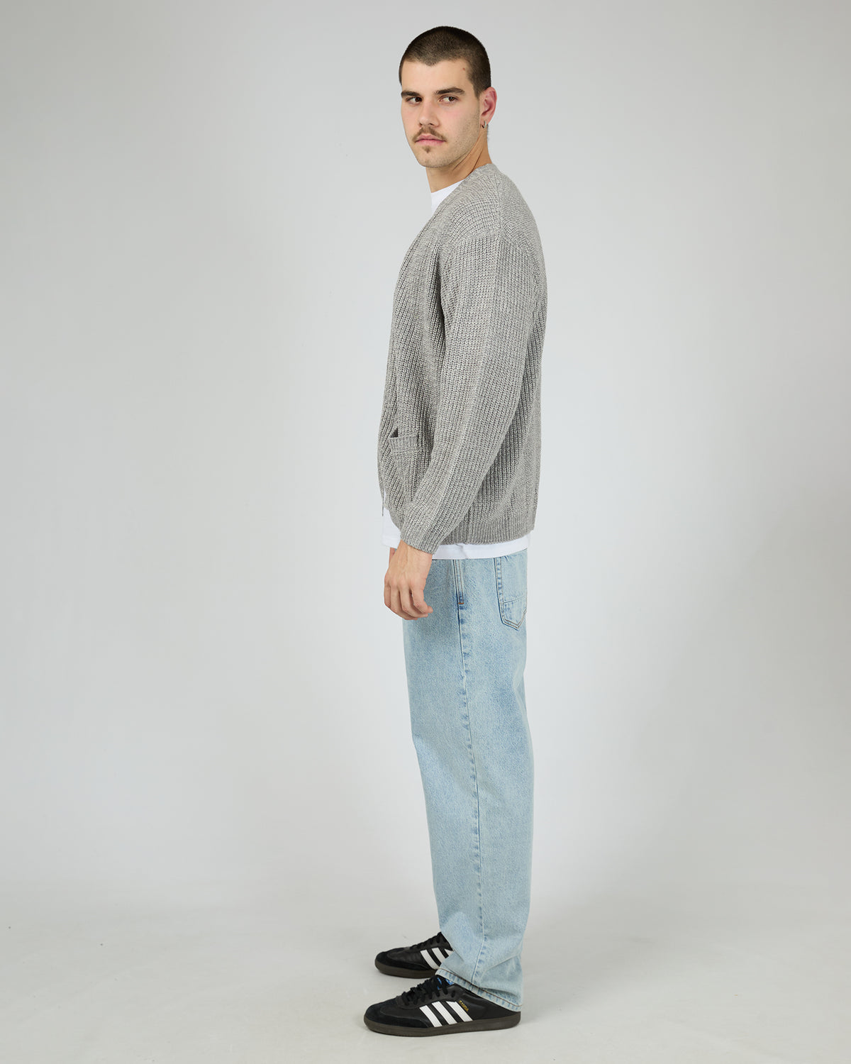 Ventnor Cardigan Grey Marle