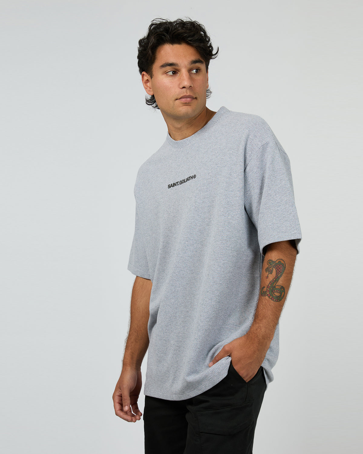 Textured Id Tee Navy