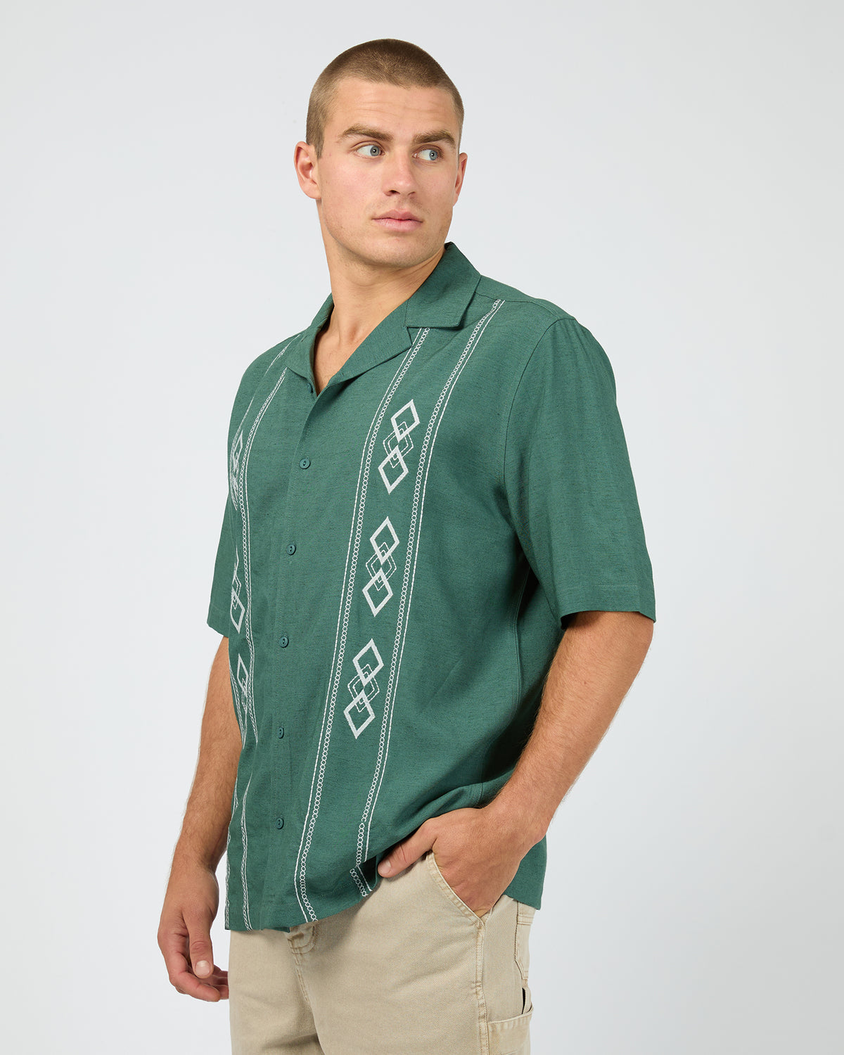 Diamond Short Sleeve Shirt Pine