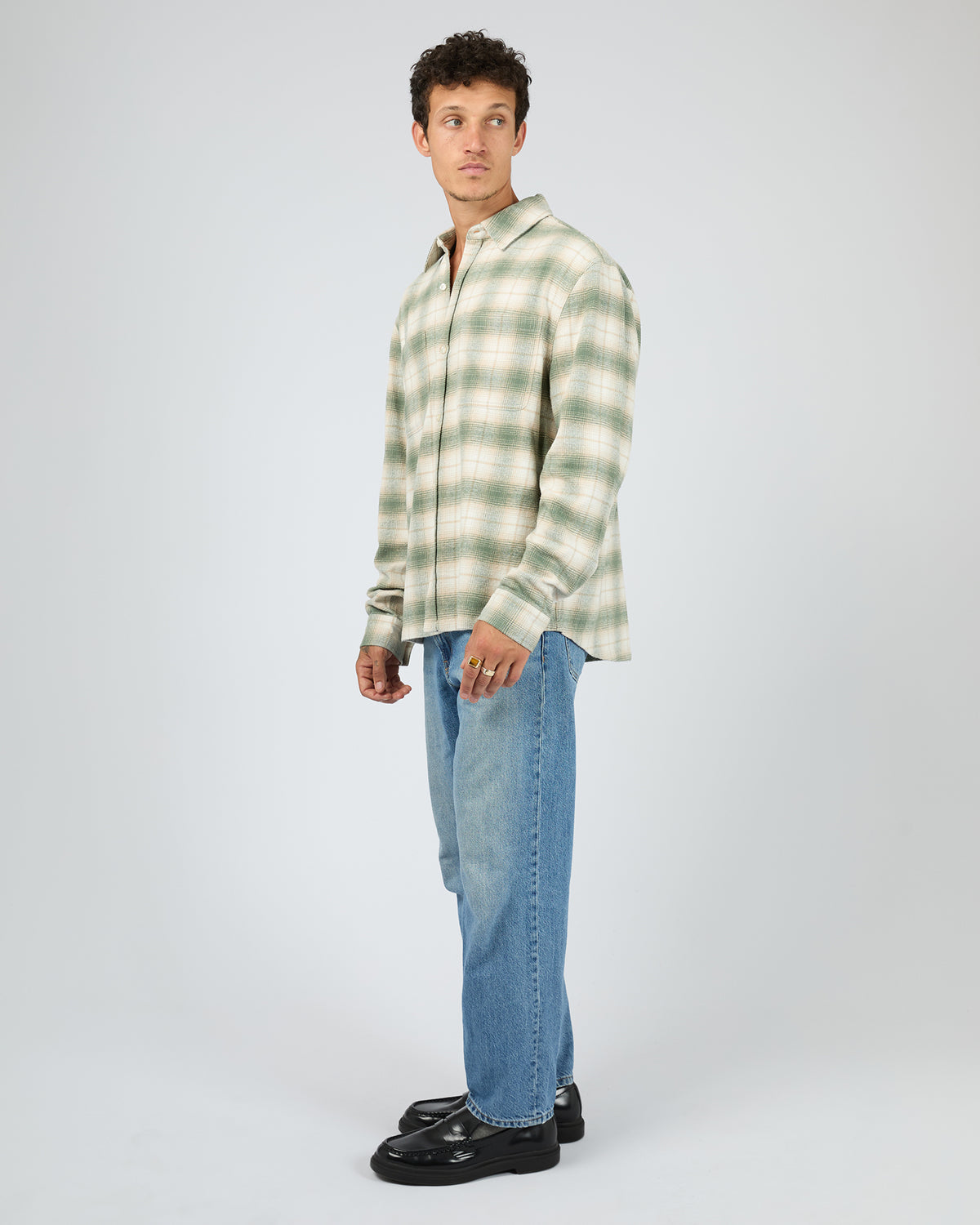 Control Check Shirt Green