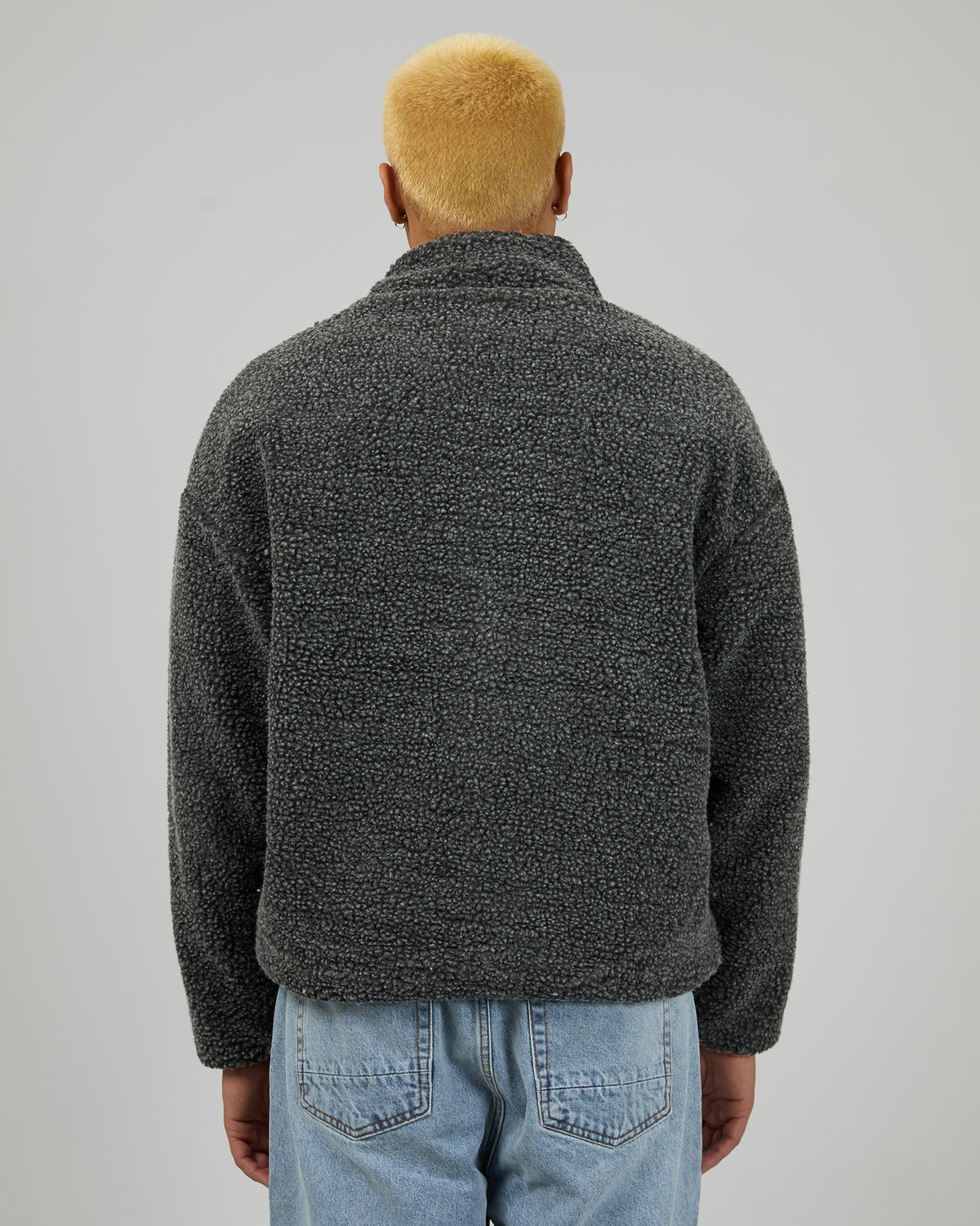 Melange Polar Jacket Charcoal