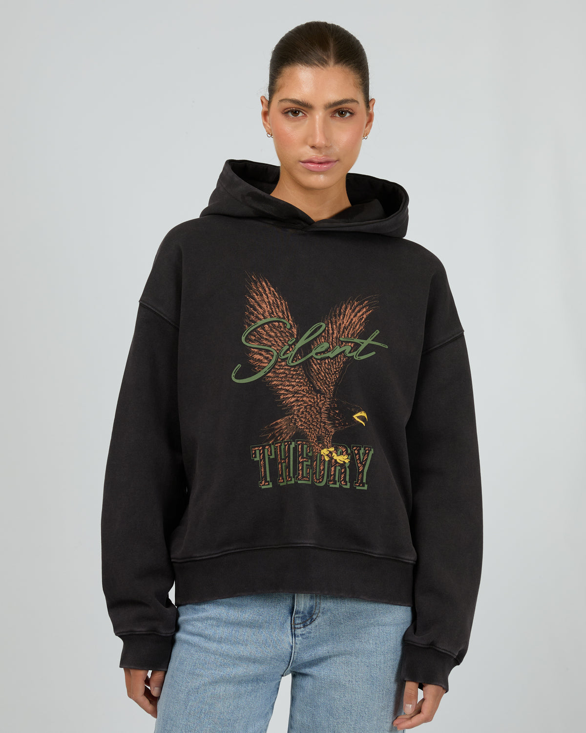 Departed Hoodie Washed Black