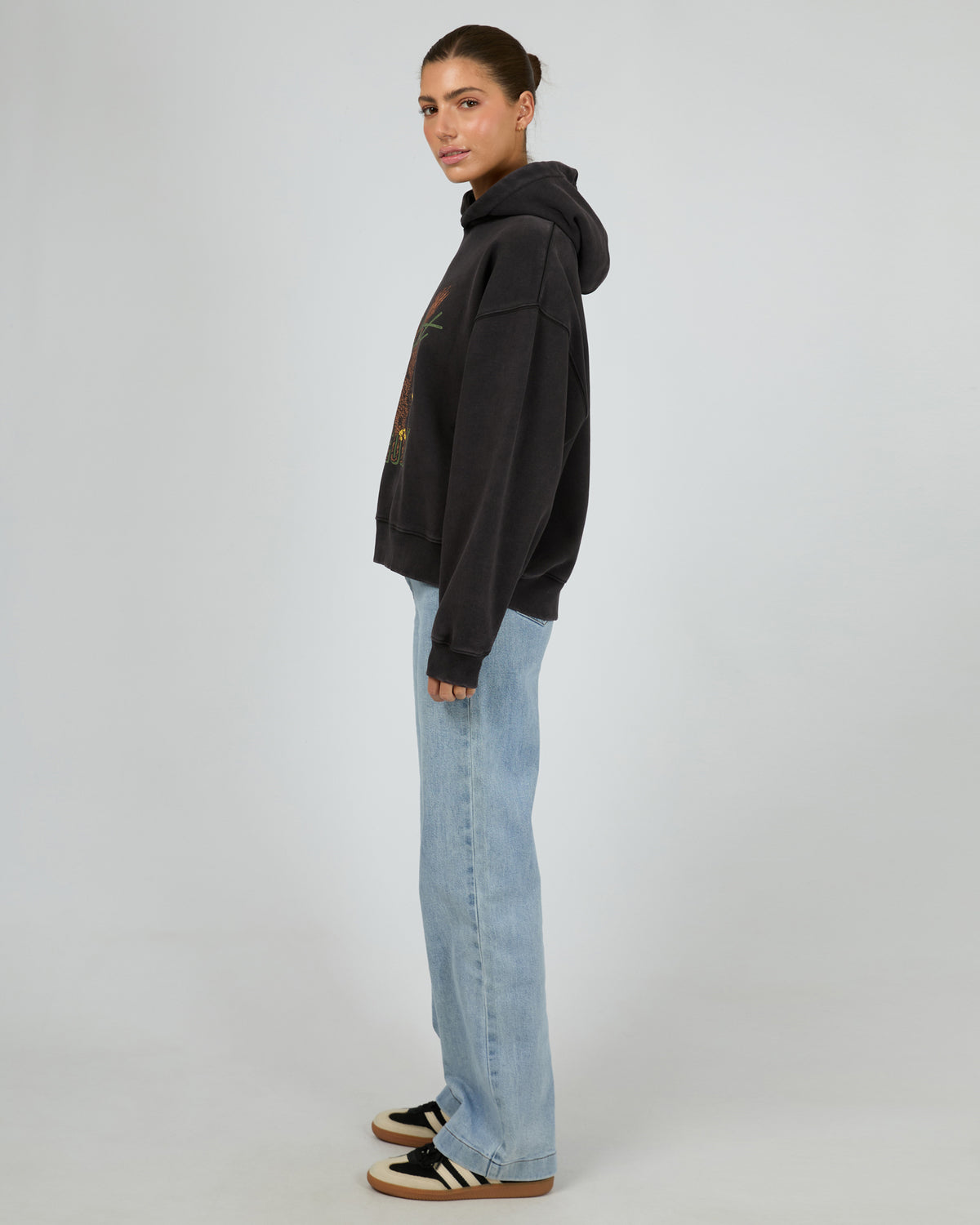 Departed Hoodie Washed Black