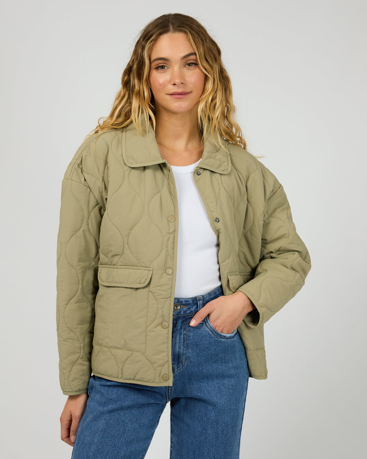 Archer Stitched Jacket Khaki