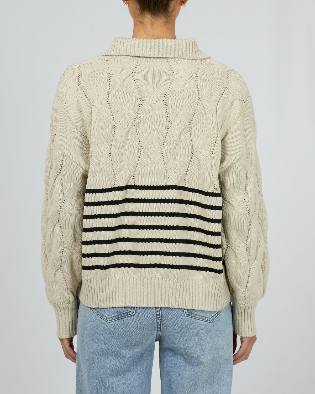 Astrid Quarter Zip Knit Natural